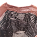 PRADA Hand Bag Leather Brown Silver Auth 210742-22