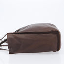 PRADA Hand Bag Leather Brown Silver Auth 210742-7