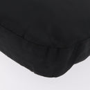 PRADA Plastic Chain Shoulder Bag Nylon Black Silver Auth 210743A-11