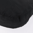 PRADA Plastic Chain Shoulder Bag Nylon Black Silver Auth 210743A-13