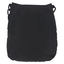 PRADA Plastic Chain Shoulder Bag Nylon Black Silver Auth 210743A-3