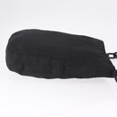 PRADA Plastic Chain Shoulder Bag Nylon Black Silver Auth 210743A-4