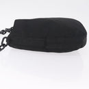 PRADA Plastic Chain Shoulder Bag Nylon Black Silver Auth 210743A-5