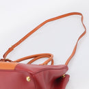 PRADA Galleria Hand Bag Saffiano 2way Orange Gold Auth 210749V-10