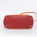 PRADA Galleria Hand Bag Saffiano 2way Orange Gold Auth 210749V-11