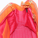 PRADA Galleria Hand Bag Saffiano 2way Orange Gold Auth 210749V-20