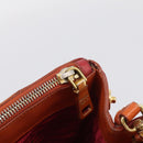 PRADA Galleria Hand Bag Saffiano 2way Orange Gold Auth 210749V-28