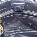 Miu Miu Matelasse Hand Bag Leather 2way Black Gold Auth 210751V-22