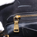 Miu Miu Matelasse Hand Bag Leather 2way Black Gold Auth 210751V-24