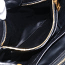 Miu Miu Matelasse Hand Bag Leather 2way Black Gold Auth 210751V-27