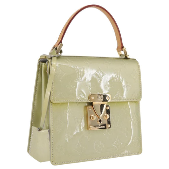 LOUIS VUITTON Monogram Vernis Spring Street Hand Bag Gris M91029 LV Auth 210752A