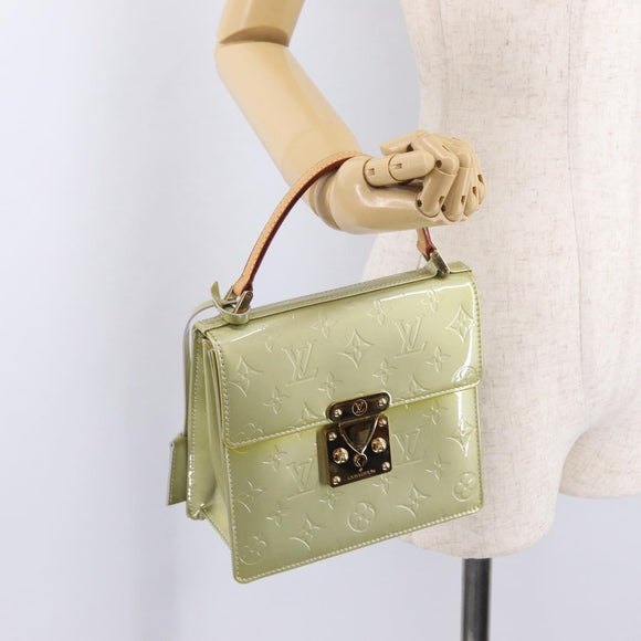 LOUIS VUITTON Monogram Vernis Spring Street Hand Bag Gris M91029 LV Auth 210752A