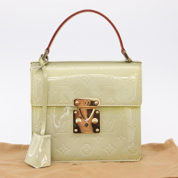 LOUIS VUITTON Monogram Vernis Spring Street Hand Bag Gris M91029 LV Auth 210752A