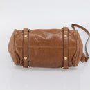 Miu Miu Matelasse Hand Bag Vitellolux 2way Brown Gold Auth 210753V-14