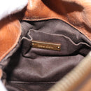 Miu Miu Matelasse Hand Bag Vitellolux 2way Brown Gold Auth 210753V-22