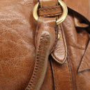 Miu Miu Matelasse Hand Bag Vitellolux 2way Brown Gold Auth 210753V-9