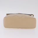 CHANEL Matelasse Chain Shoulder Bag Lamb Skin Beige Gold CC Auth 210755-11