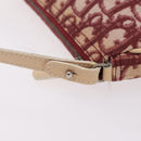 Christian Dior Trotter Canvas Saddle Accessory Pouch PVC Red Silver Auth 210757V-11