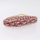 Christian Dior Trotter Canvas Saddle Accessory Pouch PVC Red Silver Auth 210757V-12