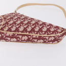 Christian Dior Trotter Canvas Saddle Accessory Pouch PVC Red Silver Auth 210757V-14
