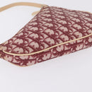 Christian Dior Trotter Canvas Saddle Accessory Pouch PVC Red Silver Auth 210757V-15
