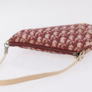 Christian Dior Trotter Canvas Saddle Accessory Pouch PVC Red Silver Auth 210757V-6