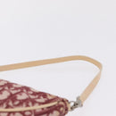 Christian Dior Trotter Canvas Saddle Accessory Pouch PVC Red Silver Auth 210757V-8