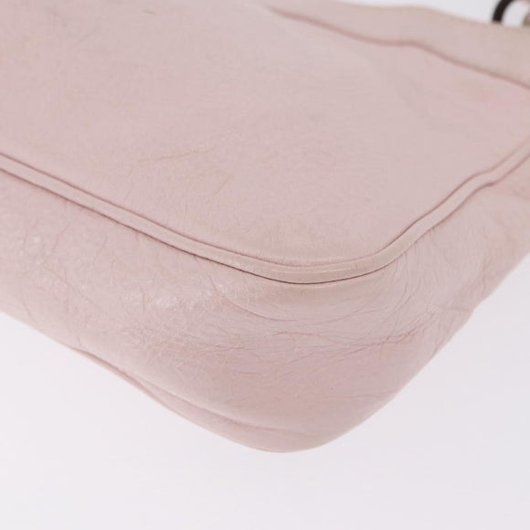 Balenciaga The Hip Shoulder Bag Leather Pink 242803 Auth 210763V