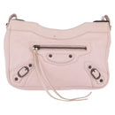 Balenciaga The Hip Shoulder Bag Leather Pink 242803 Auth 210763V-2