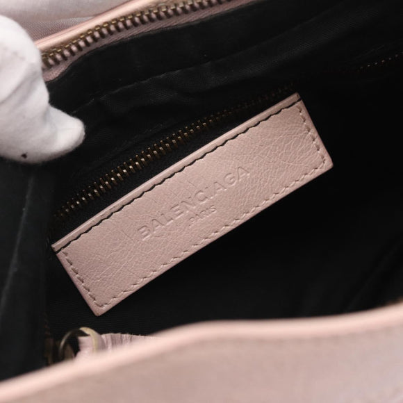 Balenciaga The Hip Shoulder Bag Leather Pink 242803 Auth 210763V