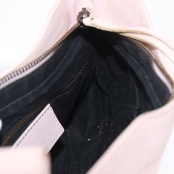 Balenciaga The Hip Shoulder Bag Leather Pink 242803 Auth 210763V