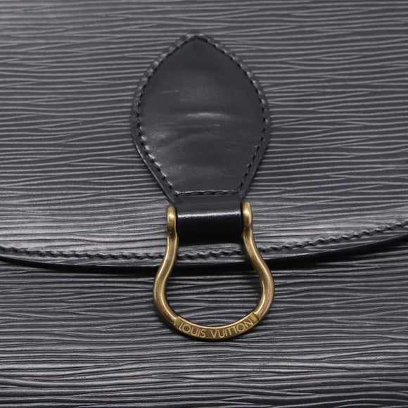 LOUIS VUITTON Epi Saint Cloud GM Shoulder Bag Black Noir M52192 LV Auth 210765A