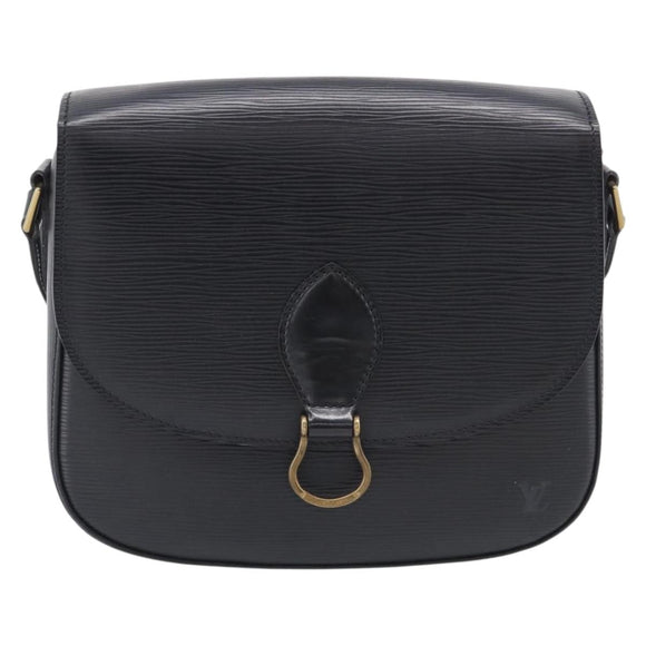 LOUIS VUITTON Epi Saint Cloud GM Shoulder Bag Black Noir M52192 LV Auth 210765A