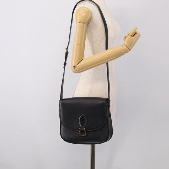 LOUIS VUITTON Epi Saint Cloud GM Shoulder Bag Black Noir M52192 LV Auth 210765A