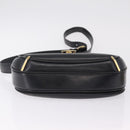 CELINE Shoulder Bag Leather Black Gold Auth 210766-11