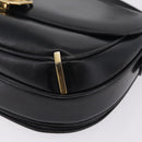 CELINE Shoulder Bag Leather Black Gold Auth 210766-13