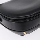 CELINE Shoulder Bag Leather Black Gold Auth 210766-14
