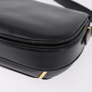 CELINE Shoulder Bag Leather Black Gold Auth 210766-15