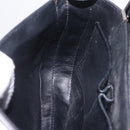 CELINE Shoulder Bag Leather Black Gold Auth 210766-21