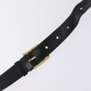 CELINE Shoulder Bag Leather Black Gold Auth 210766-9