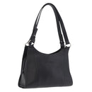 LOEWE Tote Bag Leather Black Silver Auth 210767V-1