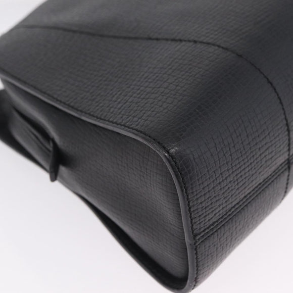 LOEWE Tote Bag Leather Black Silver Auth 210767V