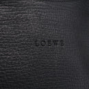 LOEWE Tote Bag Leather Black Silver Auth 210767V-15