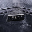 LOEWE Tote Bag Leather Black Silver Auth 210767V-17