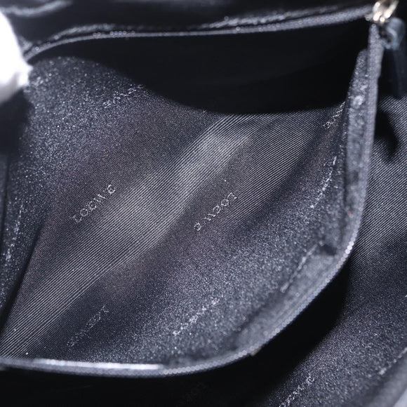 LOEWE Tote Bag Leather Black Silver Auth 210767V