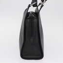 LOEWE Tote Bag Leather Black Silver Auth 210767V-5