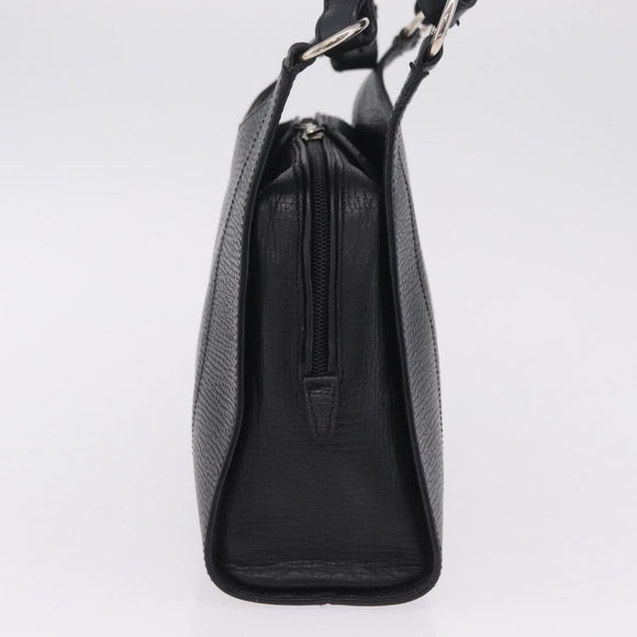 LOEWE Tote Bag Leather Black Silver Auth 210767V