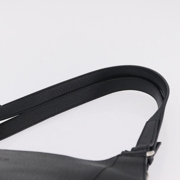 LOEWE Tote Bag Leather Black Silver Auth 210767V