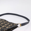 Christian Dior Trotter Canvas Shoulder Bag Navy Gold Auth 210768-10