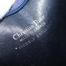 Christian Dior Trotter Canvas Shoulder Bag Navy Gold Auth 210768-20